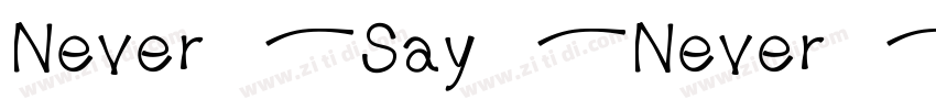 Never Say Never Regu字体转换